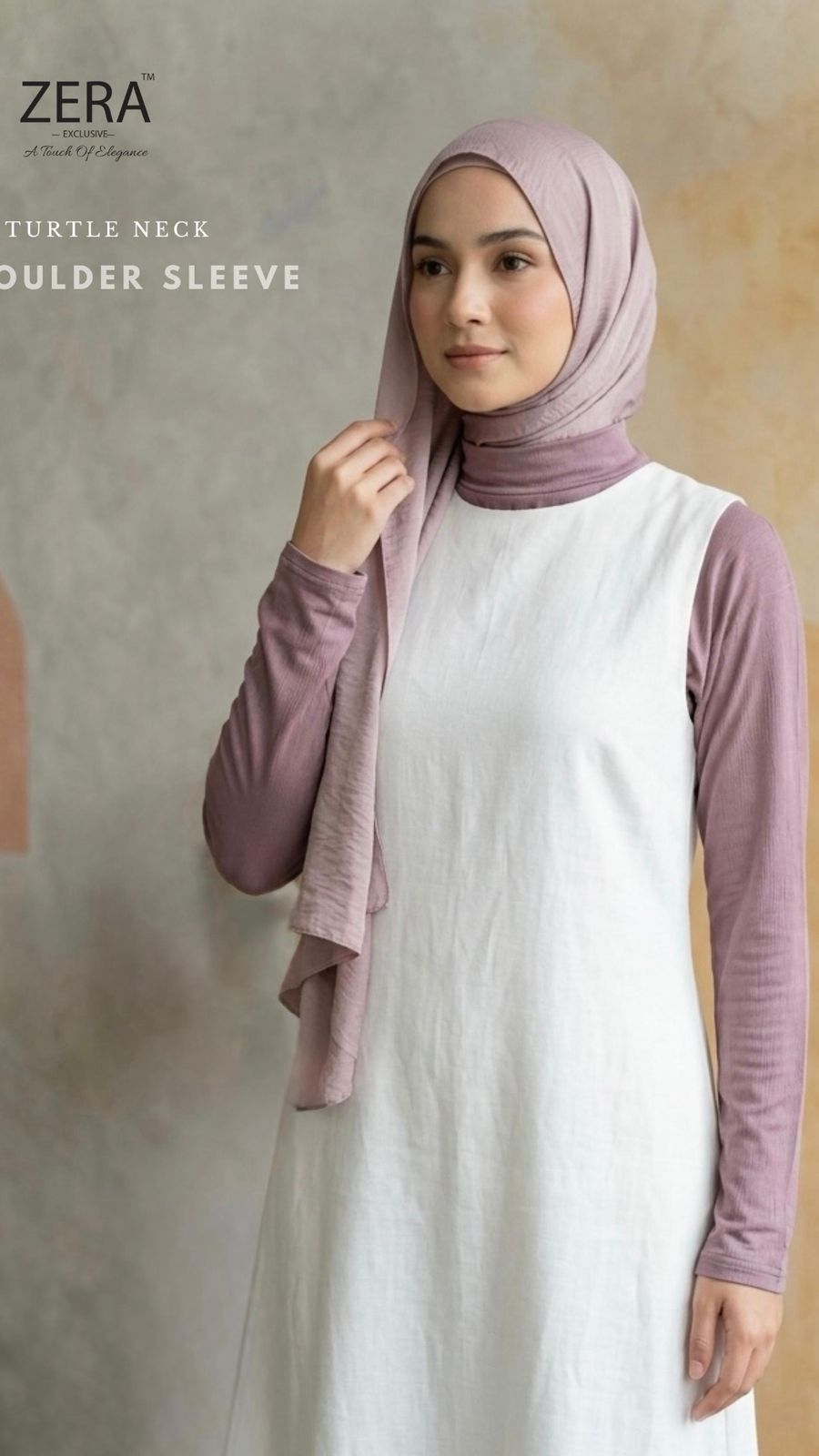 ZERA Turtle Neck Shoulder Sleeve