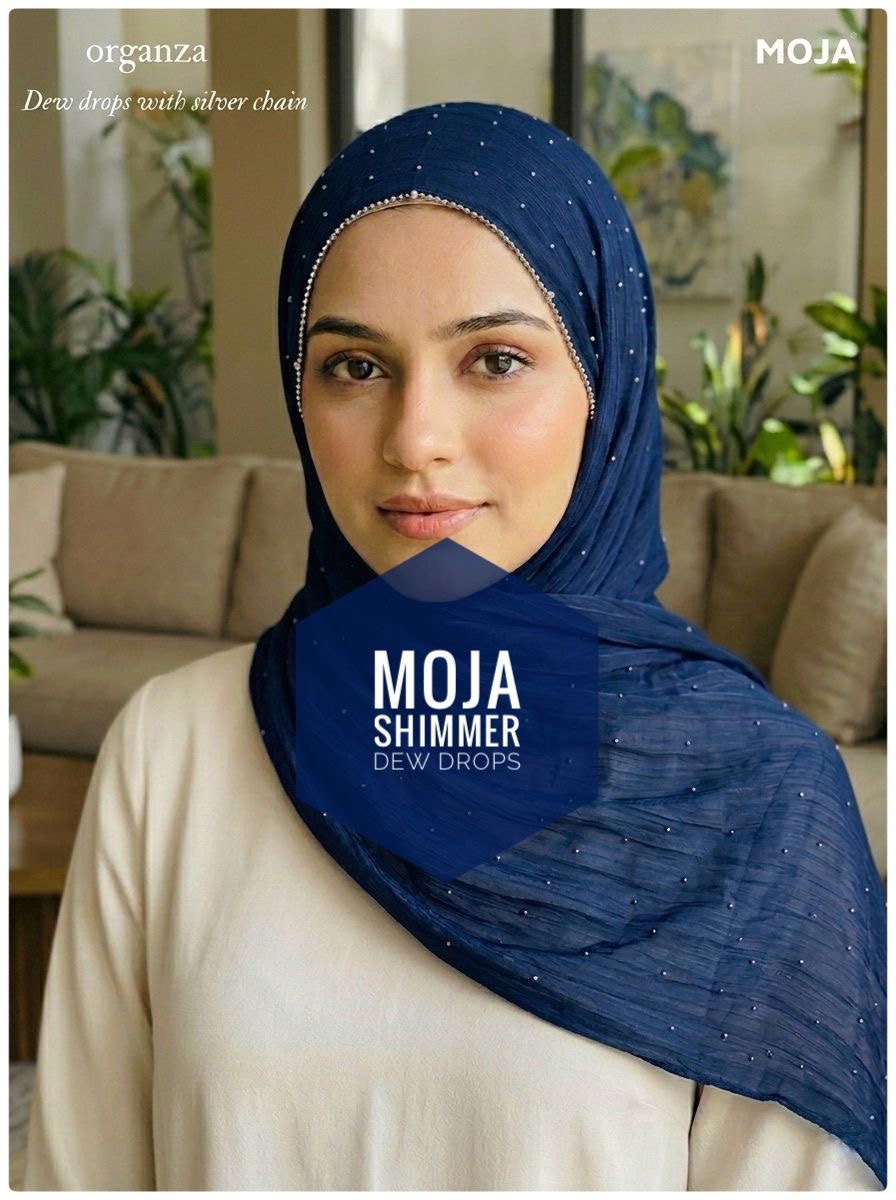 MOJA ORGANZA DEW DROPS WITH SILVER CHAIN