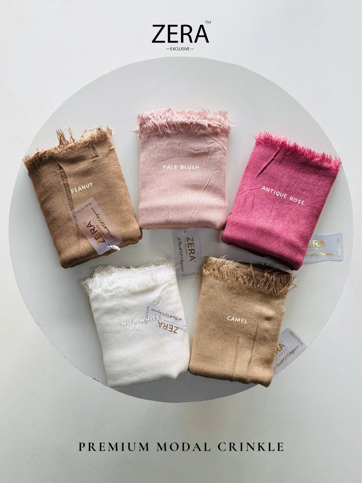 ZERA MALAYSIAN MODAL CRINKLED HIJAB Set 2