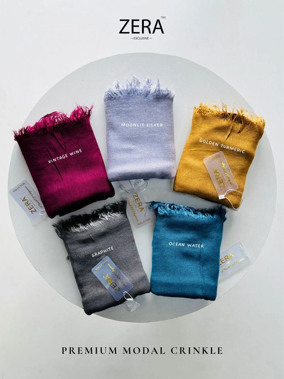 ZERA MALAYSIAN MODAL CRINKLED HIJAB Set 3